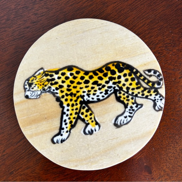 African Animal Coasters with Stand Handcrafted Hand painted (6) - Picture 5 of 10